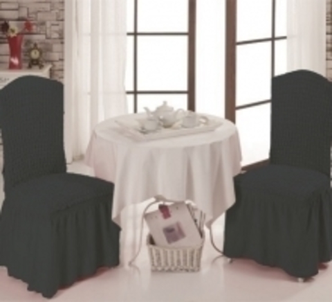 Чехлы на стулья (2 шт) цвет темно-серый
