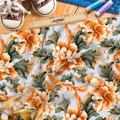 Ткань премиум дюспо экзотический цветок