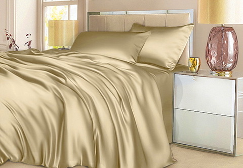 Постельное белье 2 спальное евро макси Luxe Dream бежевое