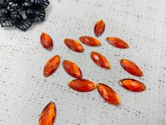 Стразы пришивные акрил, d 1,8х0,9 см, алый