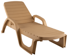 Лежак Прованс арт.3730-МТ002, пластик (бежевый)