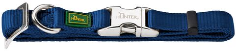 Ошейники Ошейник для собак, Hunter ALU-Strong M (40-55 см), нейлон с металлической застежкой, темно-синий 43959.jpg
