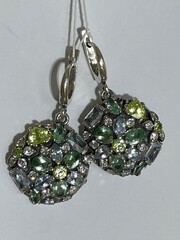 Флоксы (серьги из серебра)