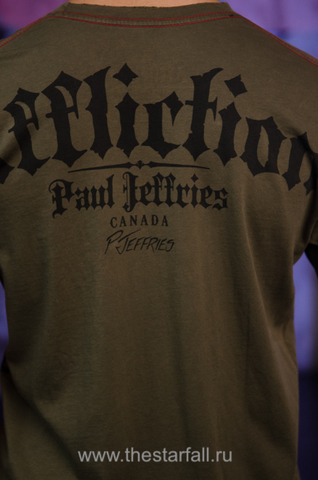 Affliction | Футболка мужская Paul Jeffries Tee Signature Serie A558 принт на спине