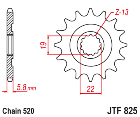 Звезда ведущая JTF825 13