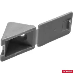 ЗУБР цвет св-серый, 4.0 x 15 мм, 4 шт, мебельный уголок с шурупом (4-308256-6)