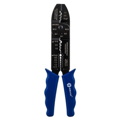 Электропассатижи КОБАЛЬТ 0.8 - 2.6 мм, обжим наконечников, кусачки, винторез, 230 мм (246-449)