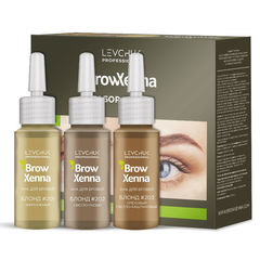 Хна для бровей BrowXenna (Броу Хенна) Набор Блонд, 3 флакона #1, #2, #3; 30 гр