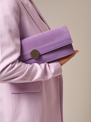 Клатч замшевый лиловый