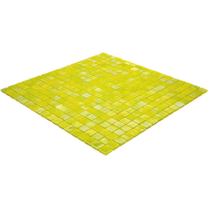 ND910 Мозаика одноцветная чип 15 стекло Alma Mono Color желтый квадрат глянцевый перламутр