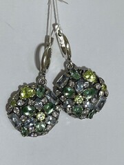 Флоксы (серьги из серебра)