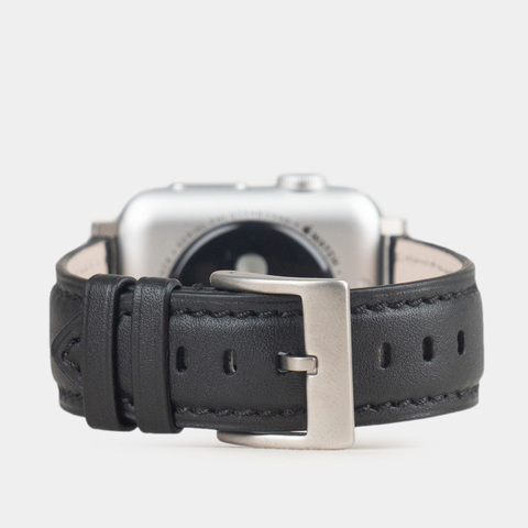 Ремешок для Apple Watch 40/41/42 mm из кожи теленка, черного цвета
