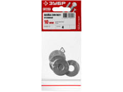 ЗУБР DIN 9021, 10 мм, цинк, 4 шт, кузовная шайба (303826-10)