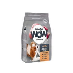 Корм для собак премиум сухой AlphaPet WOW для животных мелких пород, с индейкой и рисом, 1,5 кг