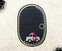 Термоаппликация заплатка, р. 7,8х11,4 см, тёмно-синий