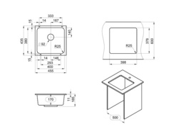 Мойка подстольного монтажа кварцевая Granula 3801, АРКТИК (БЕЛЫЙ)