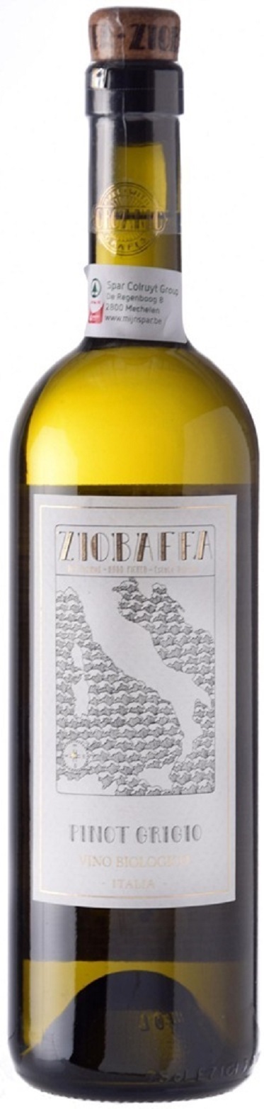 Вино ЗИОБАФФА ПИНО ГРИДЖИО БИОЛОДЖИКО белое полусухое защищ.геогр.указ.0,75л (12)