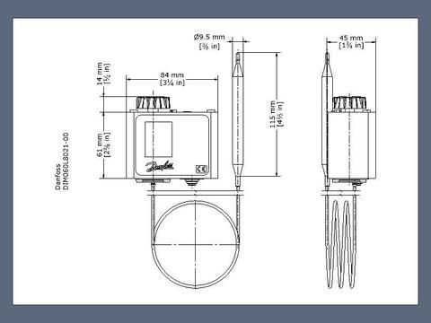 Термостат регулируемый KP71 Danfoss 060L111366