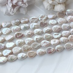 Жемчуг натуральный барочный, капля, 13,9-15,5 мм, 1 нить, Ж033