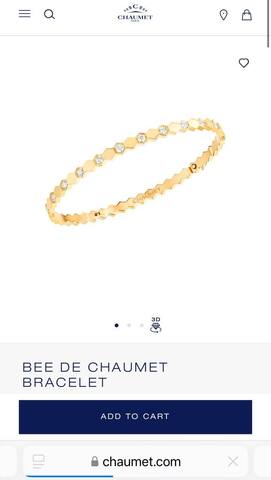 Браслет тонкий BEE Chaumet BEE, качество VGOLD