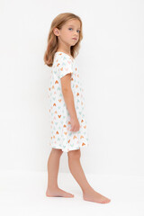 сорочка  для девочки  К 1156/конфетти из сердечек на сахаре