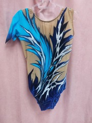 Купальник для художественной гимнастики без страз рост 134-140 см НОВЫЙ