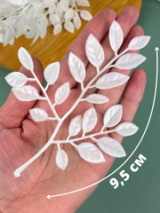 Листья рябины, искусственная зелень, цвет Белый, букет 35 см, набор 2 букета.