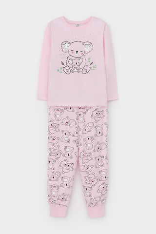 пижама  для девочки  К 1606/нежно-розовый,забавные коалы