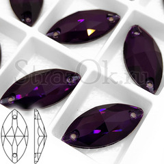 Купите стразы пришивные Navette Dark Amethyst, Лодочка фиолетовые оптом