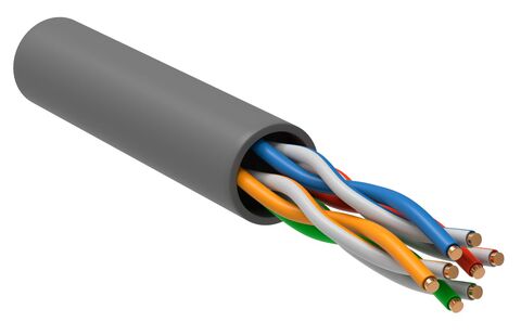 ITK Витая пара U/UTP 5E 4х2х24AWG PVC серый (305м) РФ/Т