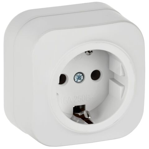 GLORY Роз. с з/к без з/ш о/у 16А РС20-3-ХБм бел. м. IEK