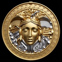 Силиконовый молд Медуза Горгона в рамке № 0739