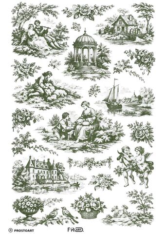 308 Пленочный трансфер декупажная карта, PROstoART