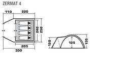 Туристическая палатка Trek Planet Zermat 4 (70194)