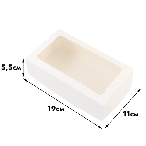 Коробка пенал Белая, 18*11*5,5 см