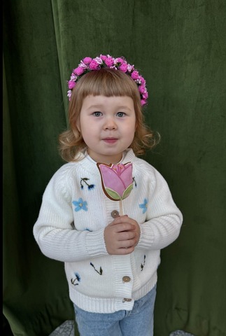 Кардиган с цветами детский