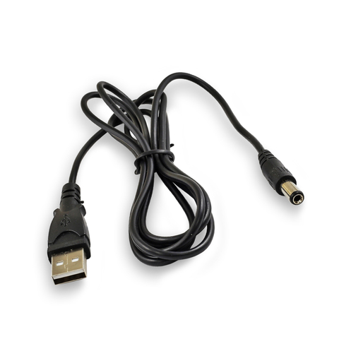 Кабель питания штекер 5,5х2,1 мм - USB2.0(male). Длина 150 см