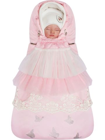 Конверт на выписку розовый "Бабочки"