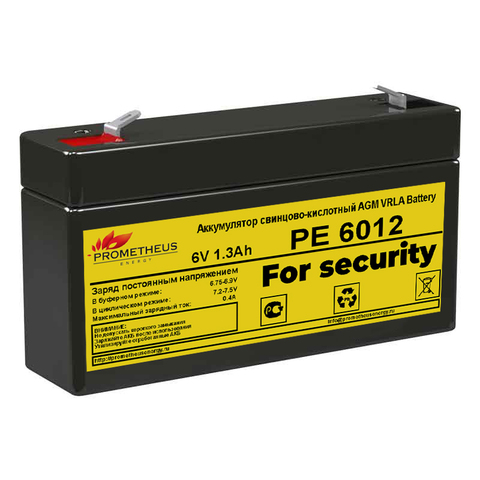 Аккумулятор Prometheus energy PE 6012 1.3 Ah 6V AGM