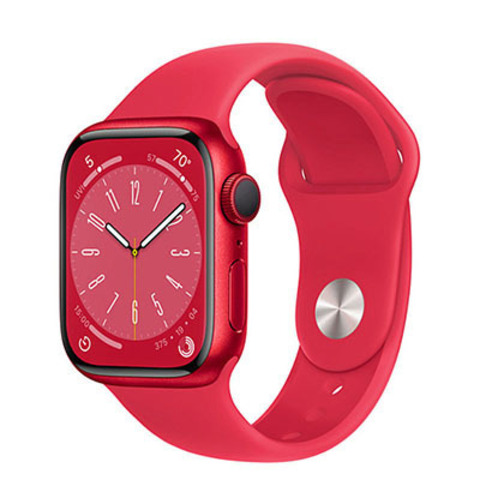 Apple Watch Series 8, GPS, 45 мм, корпус из алюминия цвета (PRODUCT)RED, спортивный ремешок цвета (PRODUCT)RED