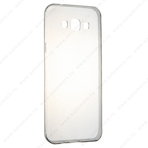 Накладка силиконовая ультра-тонкая для Samsung Galaxy A8 A800 2015 черная (прозрачная)