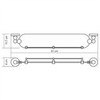 WasserKRAFT Diemel K-2244 Полка стеклянная с бортиком