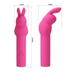 Ярко-розовый вибростимулятор в форме кролика Gerardo - 