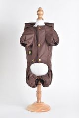 Royal Dog Дождевик флисовый с надписью коричневый размер S