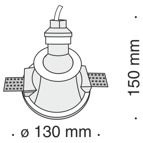 Встраиваемый светильник Technical Gyps Modern DL002-1-01-W