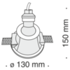 Встраиваемый светильник Technical Gyps Modern DL002-1-01-W