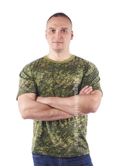 Купить Футболка камуфляж цифра зеленая в Магазине тельняшек