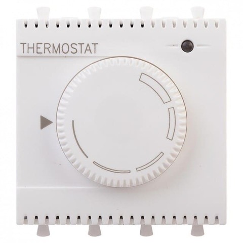 Терморегулятор/термостат тёплого пола - 2 модуля. Цвет Белое облако. DKC серия Avanti. 4400162