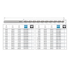Сверло по металлу ц/х 6,0x330/225мм DIN1869 h8 15xD HSS-G 130° TL3000 Ruko 256060