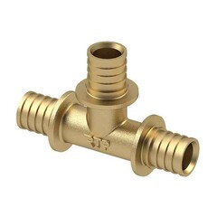 Тройник латунный для PEX-PEX 32-32-32, под надвижную гильзу, РосТурПласт
